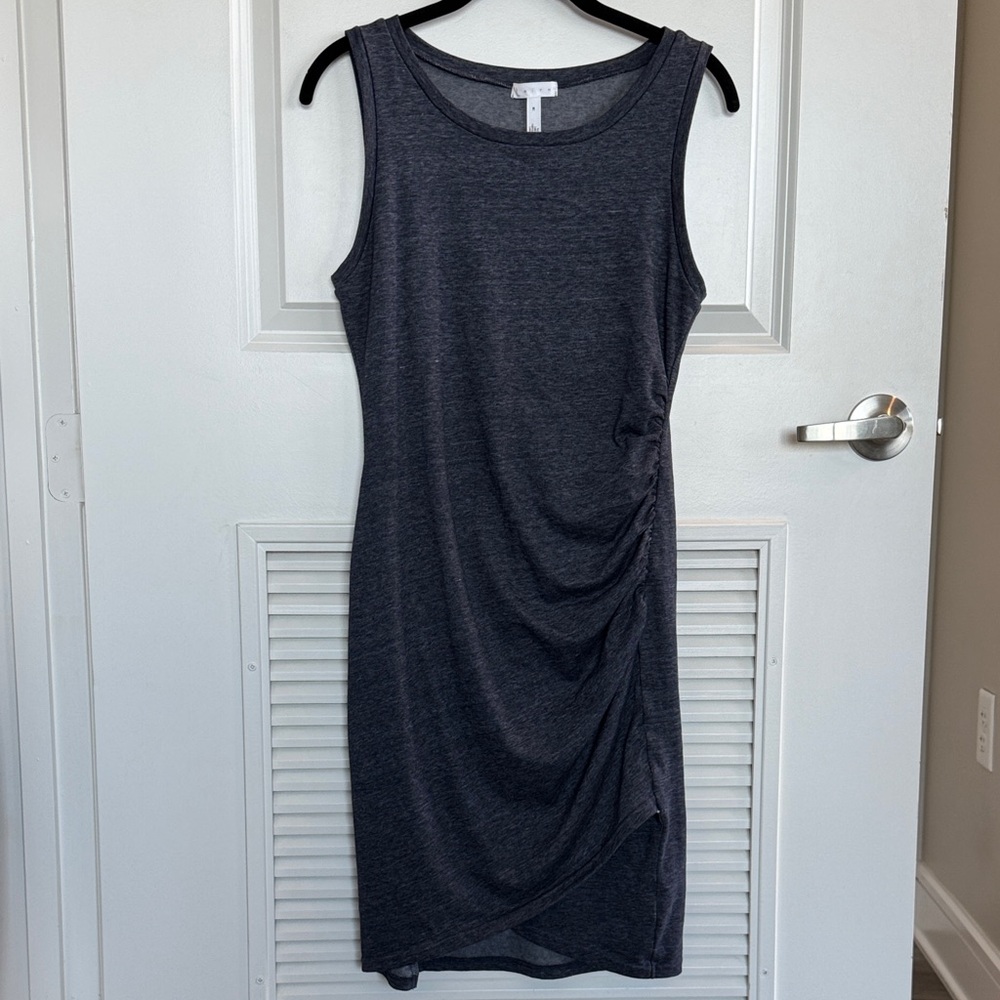 Leith Dark Gray Sleeveless Midi Dress